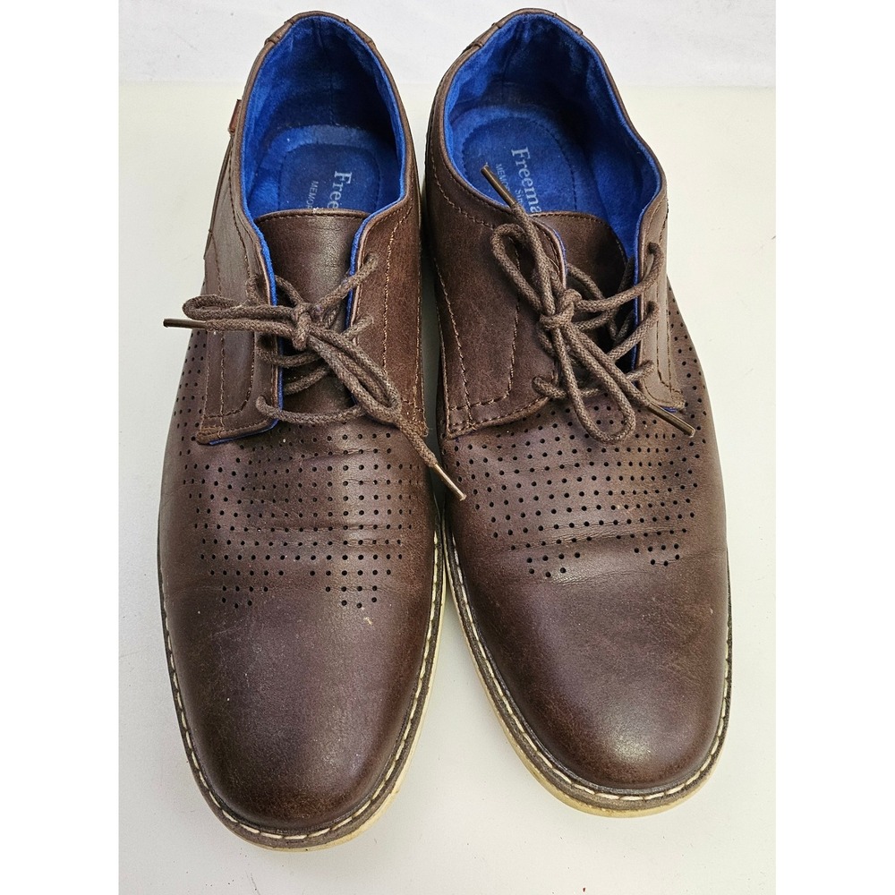 Freeman Beau Oxford Shoes F117005 Memory‎ Foam Brown Mens Size 10M